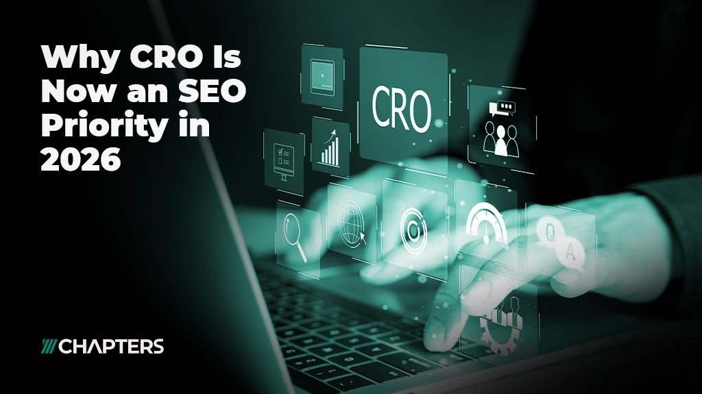 cover image for a blog titled "Why CRO Is Now An SEO Priority"