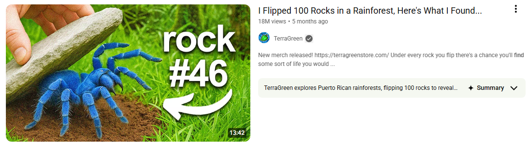 an example of a "here's what i found" title on youtube